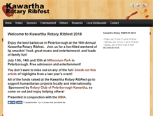 Tablet Screenshot of kawartharotaryribfest.com